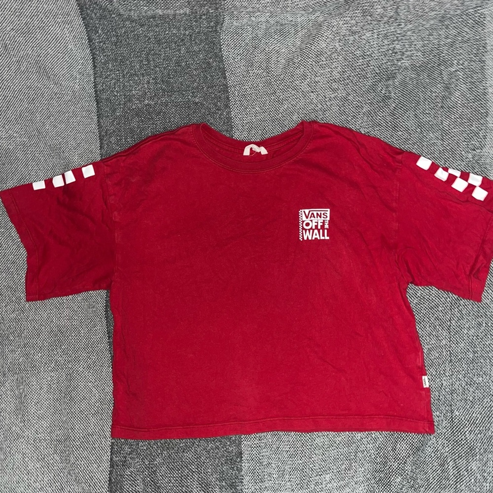 Vans women's red cropped tee
